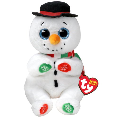 TY Toys Regular Beanie Bellies - Weatherby Snowman Teddies, Boys & Girls Toys, Collectible Cuddly Soft Toys