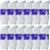 USBingoshop 12 Pairs Mens Physicians Approved Crew Diabetic Socks Cotton 10-13 (12 Pairs D-White)