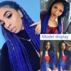 Dark Blue Braiding Hair Pre Stretched 2 Packs Kanekalon Box Braids Hair Extensions 26 Inches Synthetic Pre Stretched Braiding Hair
