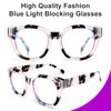 VISOONE 2 Pack Medium Round Blue Light Blocking Glasses with Anti Eye Strain and Computer Glare for Women Man BELLAMY
