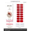AutyaMee Semi Cured Gel Nail Strips (Big Red)-20 PCS Valentines Day Gel Nail Stickers | UV Light required | Gel Nail Wraps, Salon Quality & Easy To Use