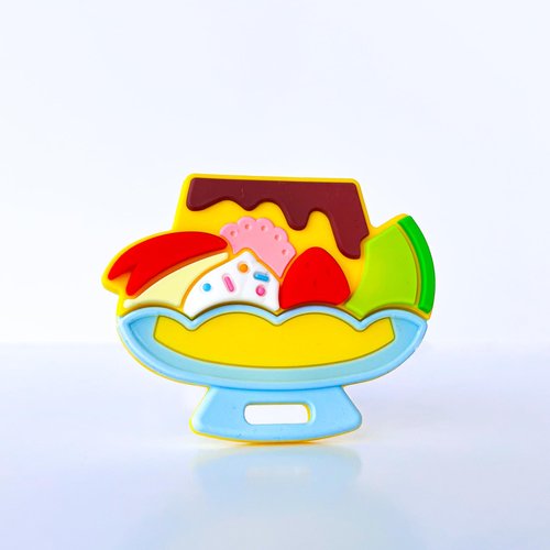 BaBeloved Caramel Flan Baby Teething Toys Multiple Sensory Montessori Baby Teether Toys Soft Silicone Teethers for Babies Soothing Teething Relief, Chew Toy for Babies 0-12 Months, BPA Free