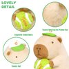 Ditucu Cute Tennis Capybara Plush Sports Pulling Stuffed Animals Capibara Plushies Toys Gifts for Kids Beige 9.8 inch