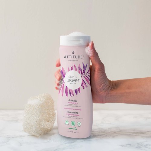 ATTITUDE Hair Shampoo, EWG Verified, Plant- and Mineral-Based Ingredients, Vegan and Cruelty-free Beauty and Personal Care Products, Moisture Rich, Quinoa and Jojoba, 16 Fl Oz