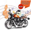 CYYSFIVQZ Die Cast Toy Motorcycle,Pull Back Motorcycle with Sounds and Lights 1:14 Friction Powered Kids Toy Cars,Motorcycle Toys Gift for Children Over 3 Years Old Birthday Christmas (Orange)