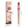 Mysense Eyebrow Pencil, Liquid Eyebrow Pen with 4 Micro-Fork Tips, Waterproof Smudge-proof Brow Pencil for Natural Looking Eyebrow Makeup, 04# Black