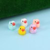 5pcs Mini Resin Ducks Miniature Ducks,Duckling Miniature Ornament Tiny Ducks Figures for Slime Charms DIY Craft Fairy Garden Decoration Dollhouse Accessories(Yellow)