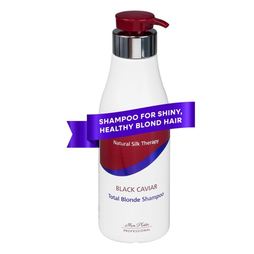 Mon Platin Professional Black Caviar Blonde Hair Shampoo - Intensive Moisturizing Shampoo for blonde, bleached, or Color Treated Hair - Special Antistatic Formula,SLS/Salt Free 500ML