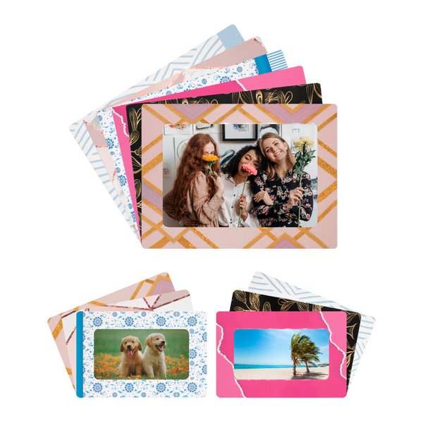 Magnetic Picture Frames for Refrigerator 4x6, 4.5x2.5, Magnet Photo Frame, Pack of 12 in 6 Modern Designs, Locker and Refrigerators Decorations, GREAT DESIGNS!