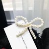 10pcs Pearl Bow Hair Clips，Hair Barrettes Accessories Girls and Women，Faux Pearl Hair Barrette，Decorative Bobby Pin Barrette，Bow Pearls Hairpin，Non-Slip Duckbill Clip，Non-Slip Hairpin Pearl Barrette