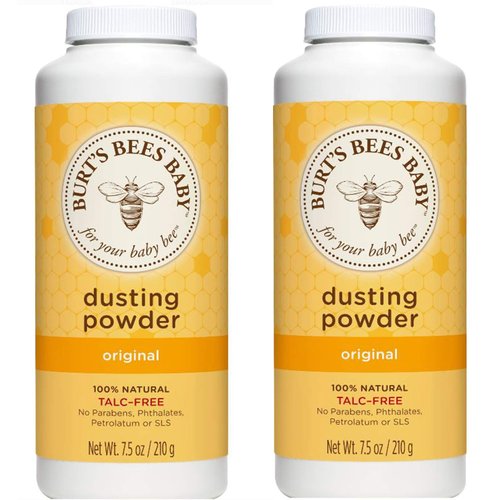 Burt's Bees Baby Bee Dusting Powder Bottle, 7.5-Ounce Bottles (Pack of 2)