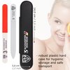 3 Swords Germany - Brand Quality Clear Double Sided Glass Nail File for Women & Girls, Perfect for Natural Fake Gel Artificial Acrylic fingernail, incl. Nail Buffer & Tube case for Travel (313)