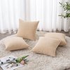 Decorative Square Throw Pillow Covers 18x18 Inch Set of 4,Farmhouse Fall Super Soft Chenille Pillows Cover for Living Room Bedroom Sofa Couch Cushion Cover Cojines Decorativos Para Sala Beige 45x45cm