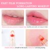 BINGBRUSH Crystal Flower Jelly Color Changing Lipstick,Long Lasting Lip Care Moisturizer Lip Balm Magic Color Change Lip Gloss Lip Tint Stain Matte Makeup Lipstick (03#Red flower)