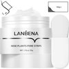 LANBENA Pore Strips (50g/1.76 Oz), 100 pcs Nose Strips, Blackhead Remover Mask, NOTICE: Cream Goes Dried out & Rubbery At Low Temperature, Place Bottle in Boiling Water to Soften
