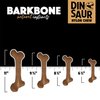 Pet Qwerks Dinosaur BarkBone - Wood Dog Bone for Moderate Chewers - Peanut Butter Flavor - 11"