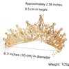 Women Baroque Queen Crown, Gold Princess Tiaras and Crowns Wedding Tiara and Crown for Bride Crowns for Women Adult and Girls - Prom Birthday Halloween