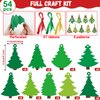 Qyeahkj 54 Sets Christmas Tree DIY Ornaments Craft Kit for Kids Toddlers Christmas Hanging Art Project Paper Ornaments Making Crafts for Preschool Kids Ages 4-8, 8-12 for Xmas Party Favors, 9 Styles