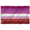 Anley Fly Breeze 3x5 Feet Lesbian Pride Flag - Vivid Color and Fade proof - Canvas Header and Double Stitched - Lesbian Pride Flag with Brass Grommets 3 X 5 Ft