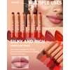 Hydrating Tinted Lip Balm Set-3Pcs Natural Gloss Lip Balm Plumper,Long Lasting Lipgloss Creamy Lipstick,Lightweight High-Pigment Lip Stain Pen Lip Crayon Stick, Christmas Makeup Gift for Women-Set A
