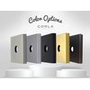 Corla Modern 3.5” Square Shower Arm Flange | Universal Extra Large Replacement Escutcheon Cover Plate (Brushed Gold)