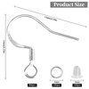 200 PCS/100 Pairs 925 Sterling Silver Plated Earring Hooks Hypoallergenic Silver Ear Wires Fish Hooks with 100 PCS Clear Silicone Earring Backs and 100 PCS Jump Rings for DIY Jewelry Making