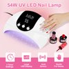 LKE UV Light for Gel Nails, 54W UV LED Nail Lamp with 18 Beads 3 Timer Setting & Auto Sensor Nail Dryer for Gel Polish Polygel Fast Curing Manicure Professional UV Nail Light Home Salon Nail Tools