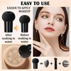 Mushroom Head Air Cushion CC Cream,Full Coverage Mushroom Head Liquid Foundation BB Cream Face Makeup,Oil Control Long Lasting Moisturizing Matte Concealer,Even Skin Tone（Natural）