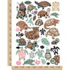 Turtles and Tortoises Temporary Tattoo Water Resistant Fake Body Art Set Collection - Color (One Sheet)