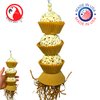Bonka Bird Toys 1931N Natural Three Cake Parrot Chew Shred Forage Cage Toy, Conure, Amazon, Pionus, and Similar