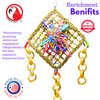 Bonka Bird Toys 1723 Four Corners Small Activity Play Mat Parrot Cage Toy, Cockatiel, Parakeet, Conure, and Similar Breed Sizes