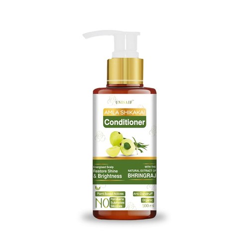 Unisaif Amla Shikakai Organic Hair Conditioner - Deep Conditioner for Dry Damaged Hair and Growth | Increase Shine & Silky Texture | Paraben & Sulphate Free | Silicon Free (100 ml)