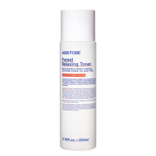 ASIS-TOBE Alcohol-Free Oil-Free Moisturizer Forest Relaxing Facial Toner with Birch Sap and Centella Water for Sensitive Skin, Korean Skin Care, 6.76 Fl Oz