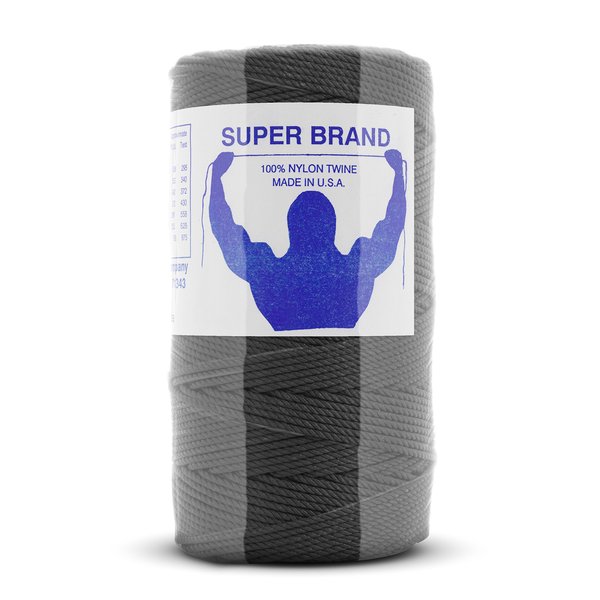 Tarred (Black) Nylon Twine, Twisted. Size #36, 1/4 lb 1-Pack