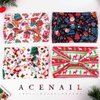 Acenail Wide Headbands Non Slip Knotted Turban Headband Elastic Santa Claus Xmas Hairbands Deer Red Workout Head Wraps Yoga Hair Scarfs Christmas Hair Accessories for Women 4Pcs (Xmas D, 9.8 * 5.9'')