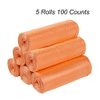 Ocasor Small Trash Bags Strong Thicken Biodegradable Garbage Bag Wastebasket for Kitchen Office Home Bathroom Bedroom 100 Counts Random Color, Orange, 17.7 inch x 19.7 inch(45 x 50 cm)