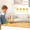 Lauon Toys for Toddlers, 12pc Wooden Magnetic Train Track Set with Animal and Digital Designs, Montessori Educational Toy for 2 3 4 5 Year Olds Boys and Girls Christmas Birthday Gift