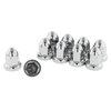 CHDT66 Chrome Lug Nut Covers for Semi Trucks - Easy Push on Fitting - ABS Plastic Chrome Lug Nut Covers 33 mm - Classic Height: 2.5" - Bag Pack of 10 PC