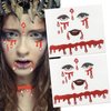 Vampire Face Jewels Stickers Halloween Vampire Costume Cosplay Face Decoration Vampire Accessories Vampire Scary Blood Face Stickers Halloween Costumes for Adult Kids-2Packs