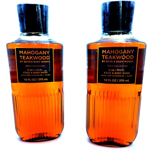 Bath and Body Works, Signature Collection Teakwood 2-in-1 Hair + Body Wash (2 Pack)