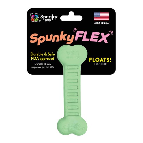 Spunky Pup Spunkyflex Dog Toy | Floatable, Flexible & Durable Fetch Toy | Bone,Assorted,7003