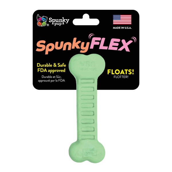 Spunky Pup Spunkyflex Dog Toy | Floatable, Flexible & Durable Fetch Toy | Bone,Assorted,7003