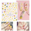 Fruits Nail Art Stickers 3D Self-Adhesive Nail Decals, Cherry Lemon Peach Strawberry Nail Sticker Decoration, Laser Glitter Nail Design for Women Girls Manicure Tips Nails Decal (8 Sheets)