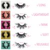 Mink Lashes Bulk Ninglash 10 Pack False Eyelashes, 20-22MM Real Mink EyeLashes, Thick HandMade Full Strip Lashes, Crueltyl Free Lash, 5D Mink Lashes Wholesale