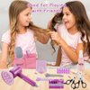 Lflwacy 15PCS Hair Salon Toys for Girls，Kids Beauty Salon Toy Kit Pretend Hair Styling Set with Blow Dryer, Stylist Toolbag，Scissors and Stylist Accessories