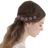 inSowni 40pcs Bridal Wedding Rhinestone Rose Flower U-shaped Hair Pins & 6pcs Twist Pearl Hairpins Headpiece Set in Gift Box for Women Girls Bridesmaid (Purple Set)