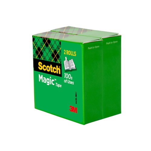 Scotch Magic Tape, Invisible, Home Office Supplies and Back to School Supplies for College and Classrooms, 2 Rolls