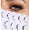 False Eyelashes Bottom Lashes Wispy Natural Mink Lashes Clear Band DIY Lashes Reusable Soft Handmade Lashes Pack