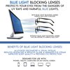 Success Eyewear Reading Glasses Anti Glare Blue lIght Blocking Glasses Readers Reduce Eyestrain for Computer and Screens Sport for Men and Women -+2.75