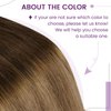 LaaVoo U Tip Hair Extensions Human Hair Ombre Dark Brown to Chestnut Brown with Ash Brown K Tips Hair Extensions Human Hair 20" Fusion K Tip Hair Extensions Real Human Hair Silky Straight 50g/s